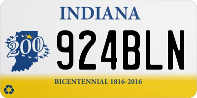 IN license plate 924BLN