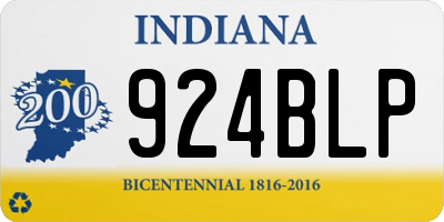 IN license plate 924BLP