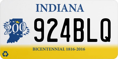IN license plate 924BLQ