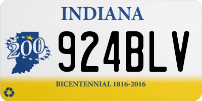IN license plate 924BLV