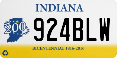 IN license plate 924BLW