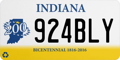 IN license plate 924BLY