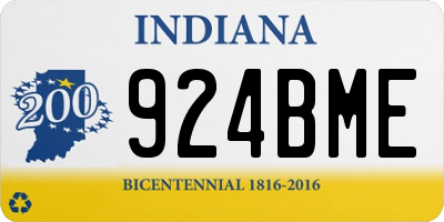 IN license plate 924BME