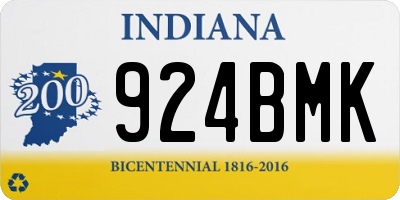 IN license plate 924BMK