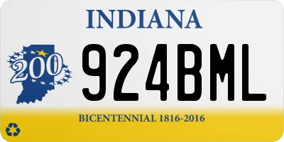 IN license plate 924BML