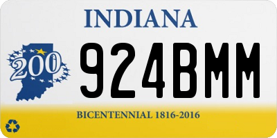 IN license plate 924BMM