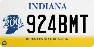 IN license plate 924BMT