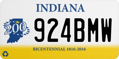 IN license plate 924BMW