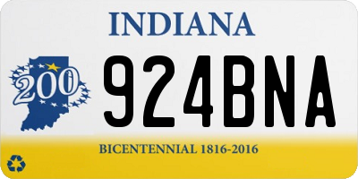 IN license plate 924BNA