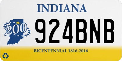 IN license plate 924BNB