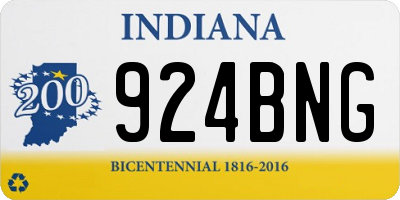 IN license plate 924BNG