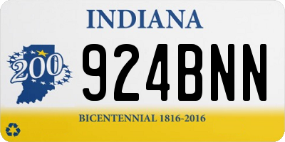 IN license plate 924BNN