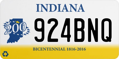 IN license plate 924BNQ