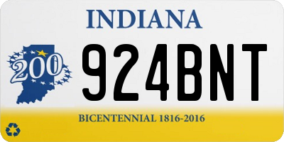 IN license plate 924BNT