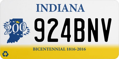 IN license plate 924BNV