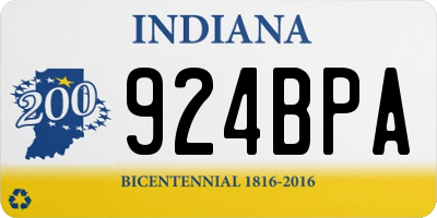 IN license plate 924BPA