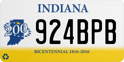 IN license plate 924BPB