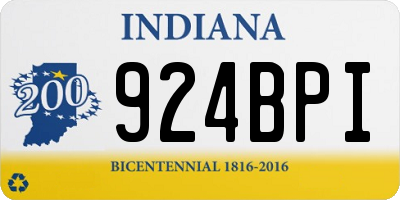 IN license plate 924BPI