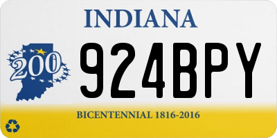 IN license plate 924BPY