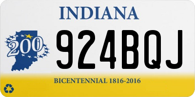IN license plate 924BQJ