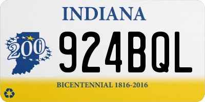 IN license plate 924BQL