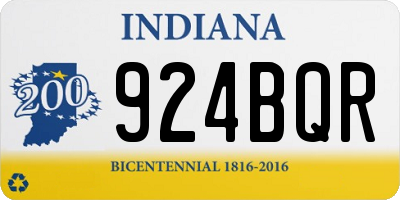 IN license plate 924BQR
