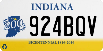 IN license plate 924BQV