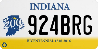 IN license plate 924BRG