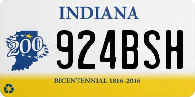IN license plate 924BSH