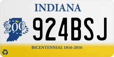 IN license plate 924BSJ