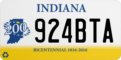 IN license plate 924BTA