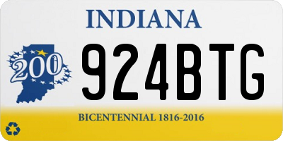 IN license plate 924BTG
