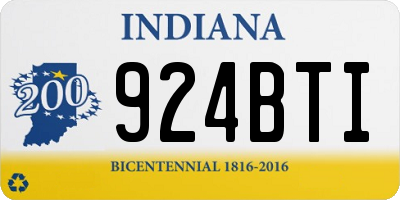 IN license plate 924BTI