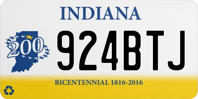 IN license plate 924BTJ
