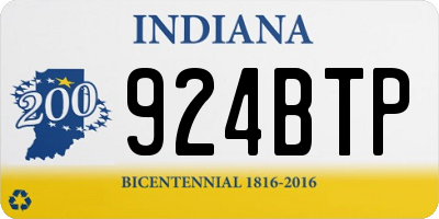 IN license plate 924BTP
