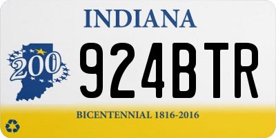 IN license plate 924BTR