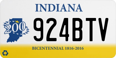 IN license plate 924BTV