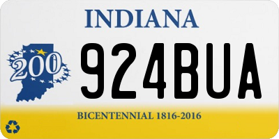 IN license plate 924BUA