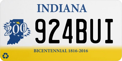 IN license plate 924BUI