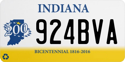 IN license plate 924BVA