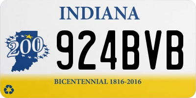 IN license plate 924BVB