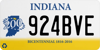 IN license plate 924BVE