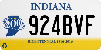 IN license plate 924BVF