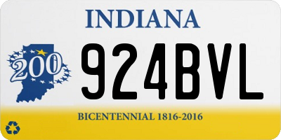 IN license plate 924BVL