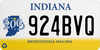 IN license plate 924BVQ