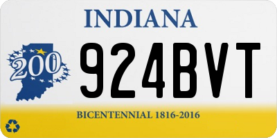 IN license plate 924BVT