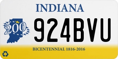 IN license plate 924BVU