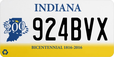 IN license plate 924BVX