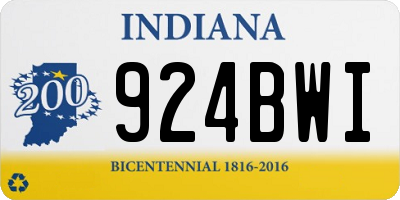 IN license plate 924BWI