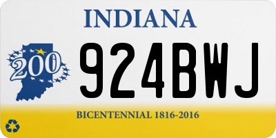 IN license plate 924BWJ